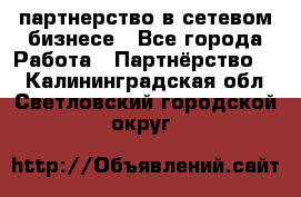 партнерство в сетевом бизнесе - Все города Работа » Партнёрство   . Калининградская обл.,Светловский городской округ 